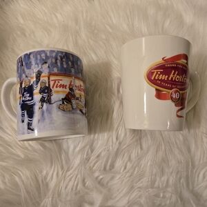 2 Tim Hortons Tea Coffee Mugs Cups- Limited Edition & Winning Goal